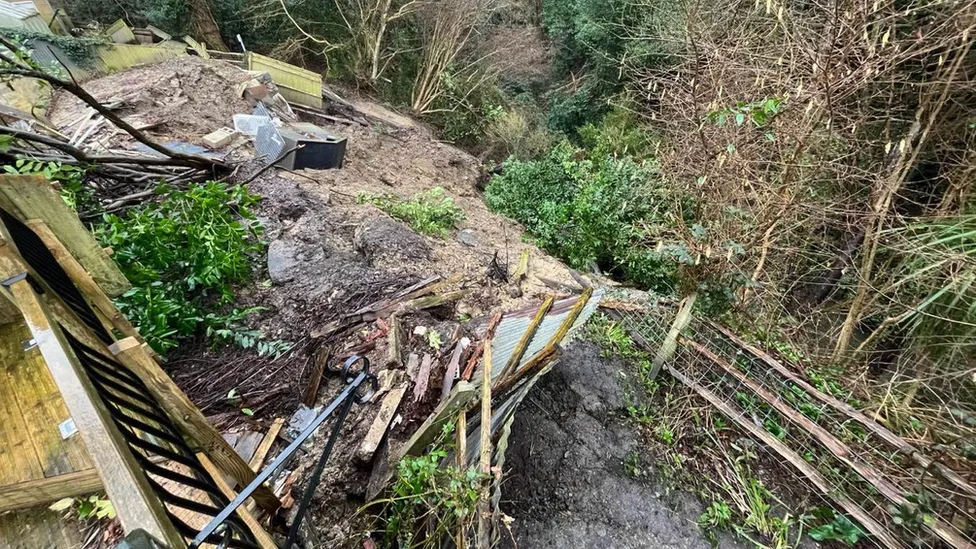 Evacuation at St Leonards due to landslip